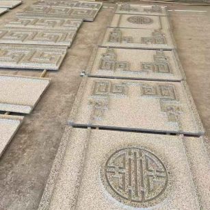 那曲 白麻花岗岩外墙立面雕刻板