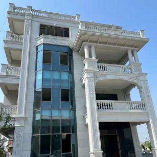 那曲 白麻花岗岩别墅外墙干挂效果展示