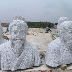 那曲 白麻花岗岩石材人物立体雕刻