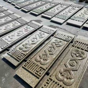 那曲 黄金麻花岗岩外墙雕刻板