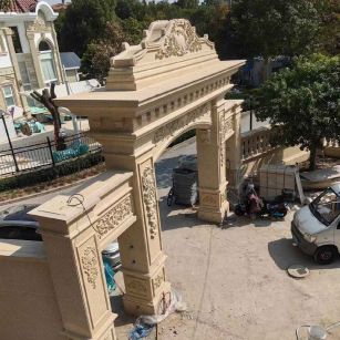 那曲 黄金麻荔枝面花岗岩别墅门楼