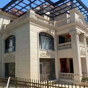 那曲 黄金麻花岗岩荔枝面别墅外墙干挂