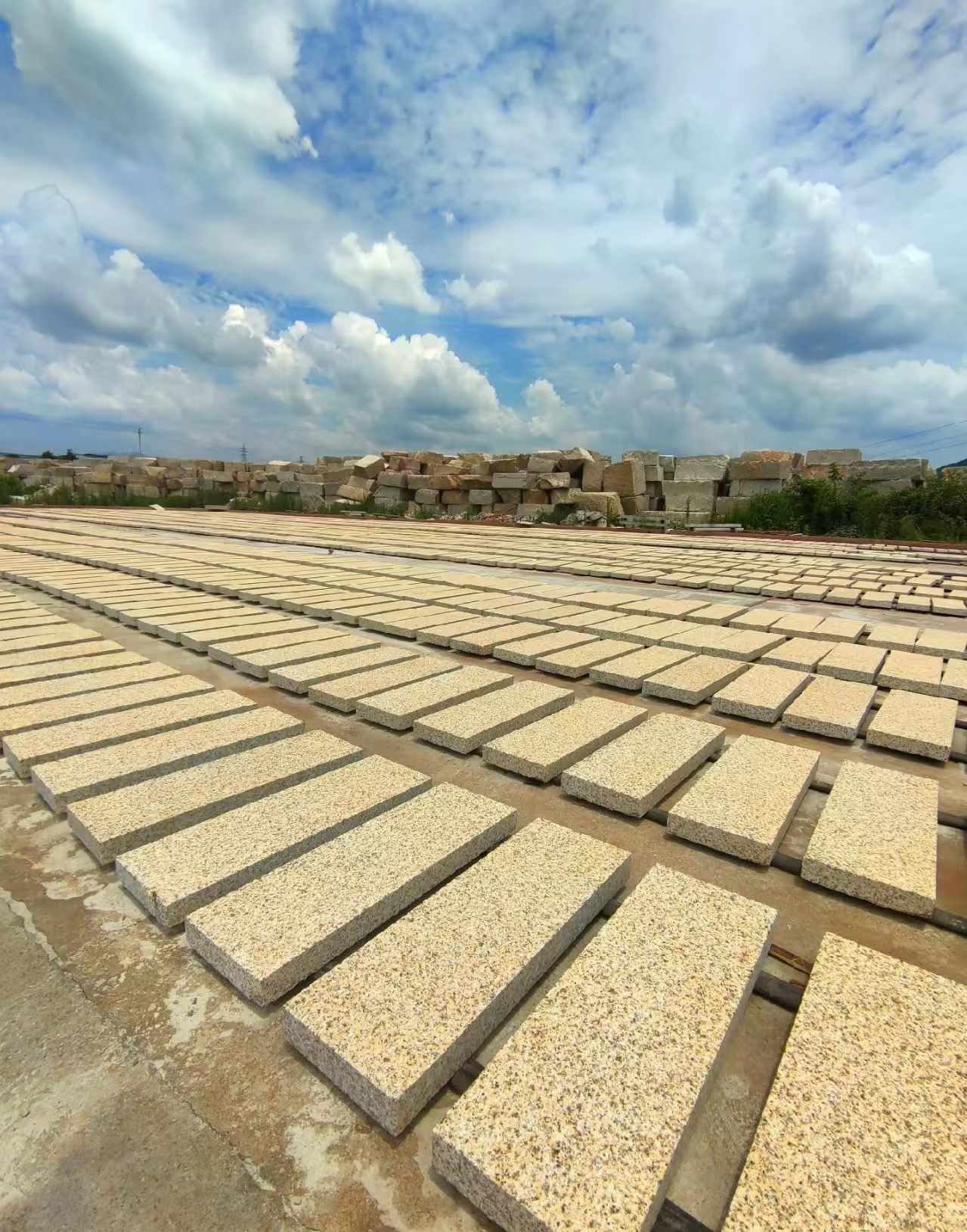 那曲 黄金麻荔枝面花岗岩石材地铺石防护中