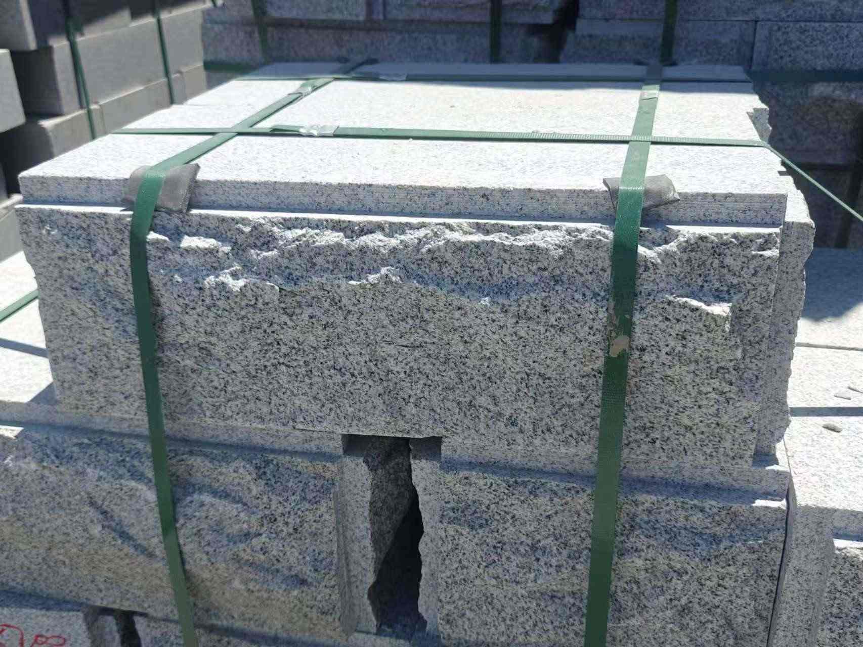 那曲 芝麻白花岗岩自然面成品