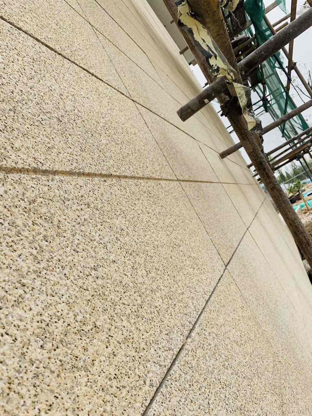 那曲 黄金麻花岗岩荔枝面外墙干挂石材效果示例