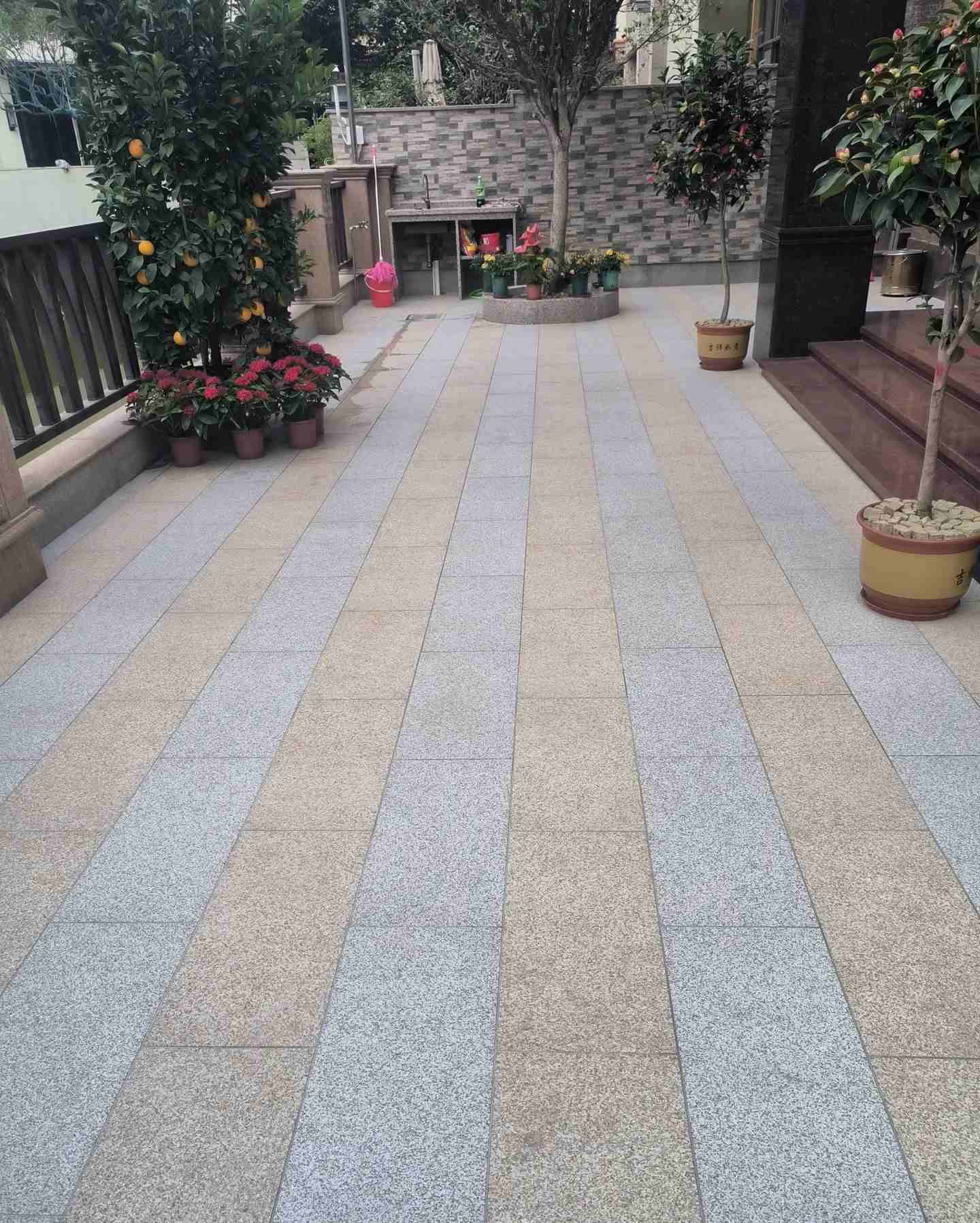 那曲 黄金麻白麻荔枝面庭院铺装展示