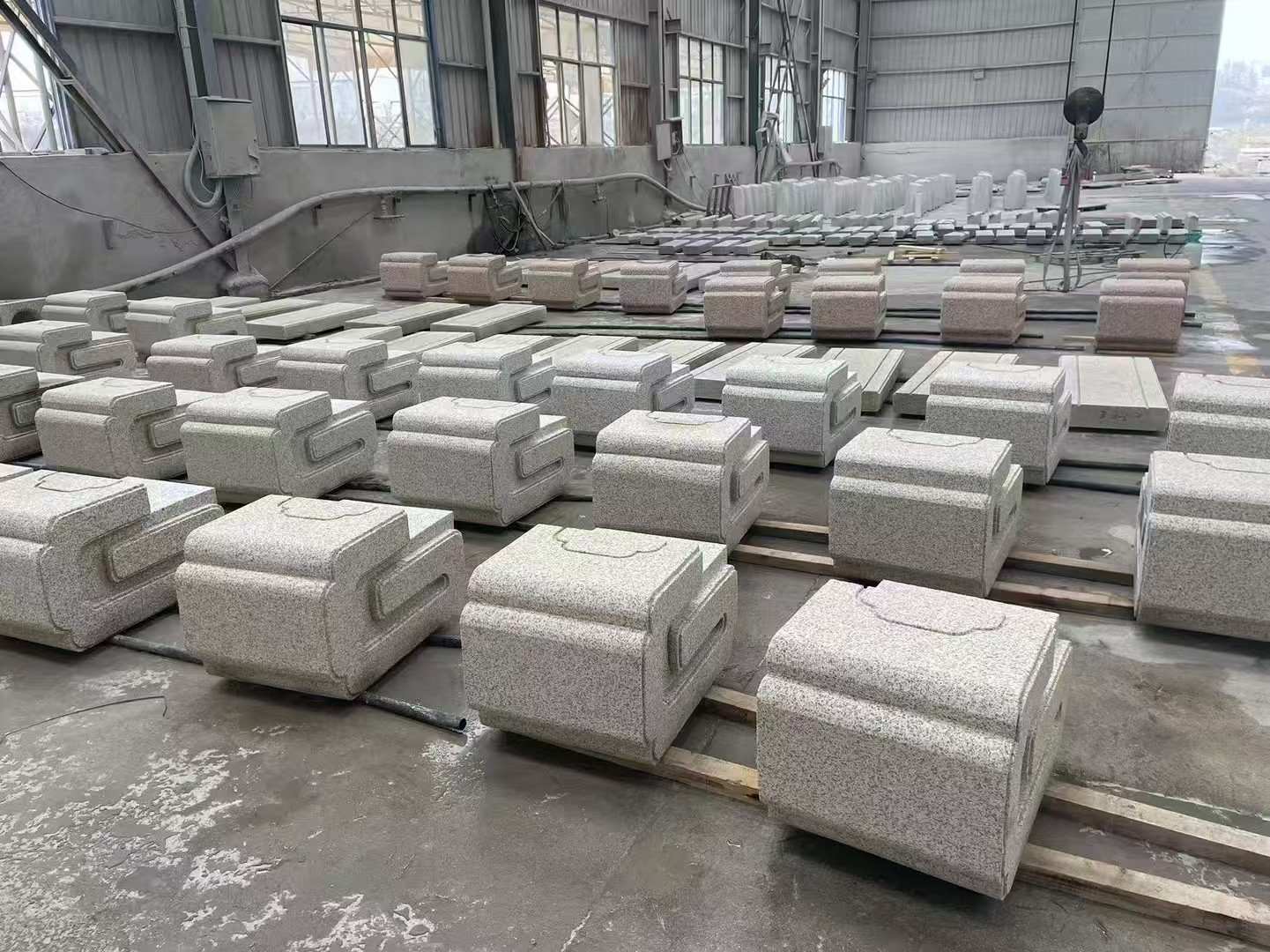 那曲 白麻花岗岩异形加工-石凳，坐凳