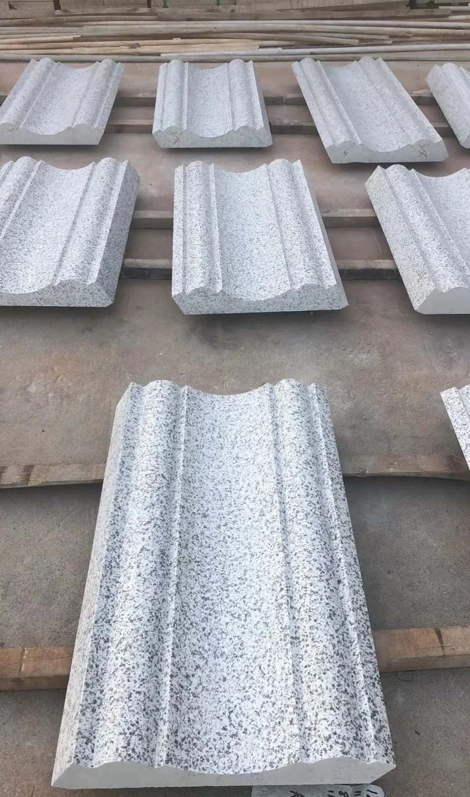 那曲 白麻花岗岩光面别墅线条