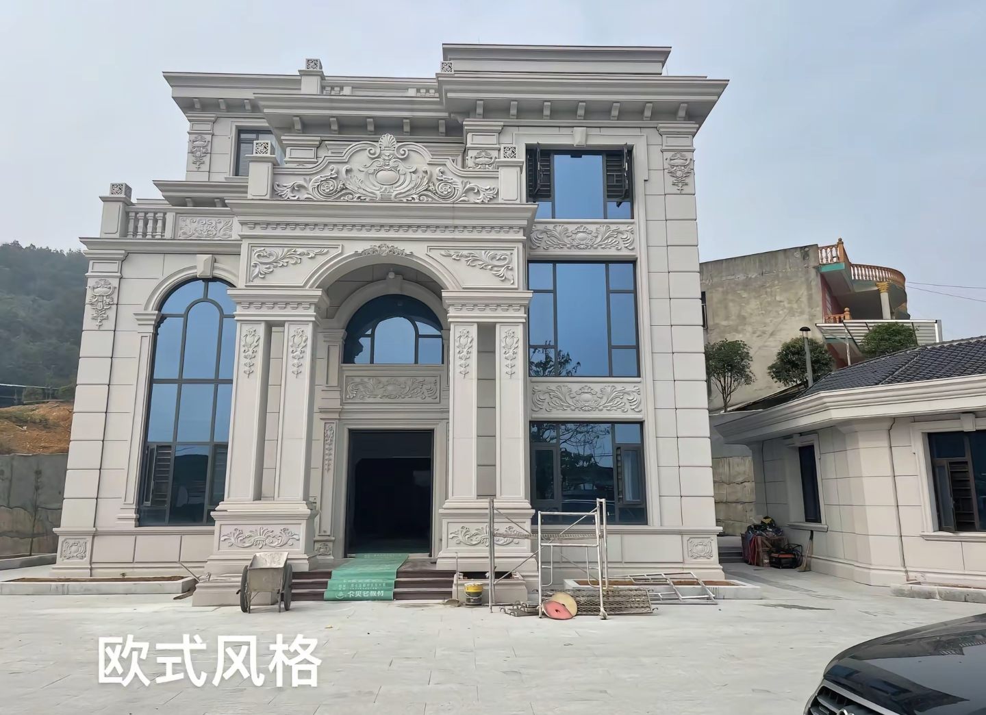 那曲 白麻花岗岩别墅外墙干挂