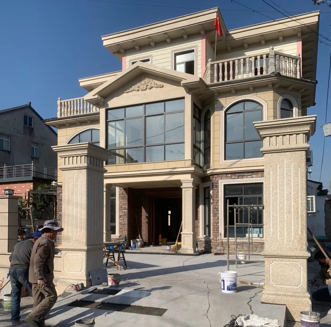 那曲 黄金麻花岗岩荔枝面别墅外墙干挂私家专属