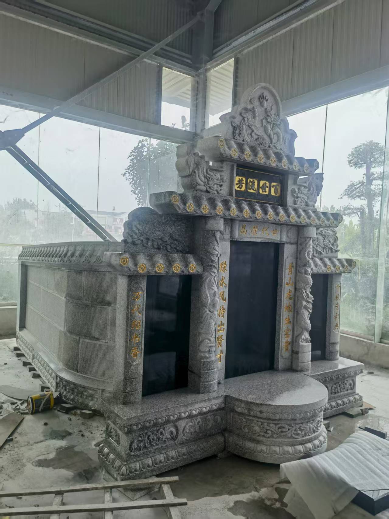 那曲 芝麻白墓碑效果展示图